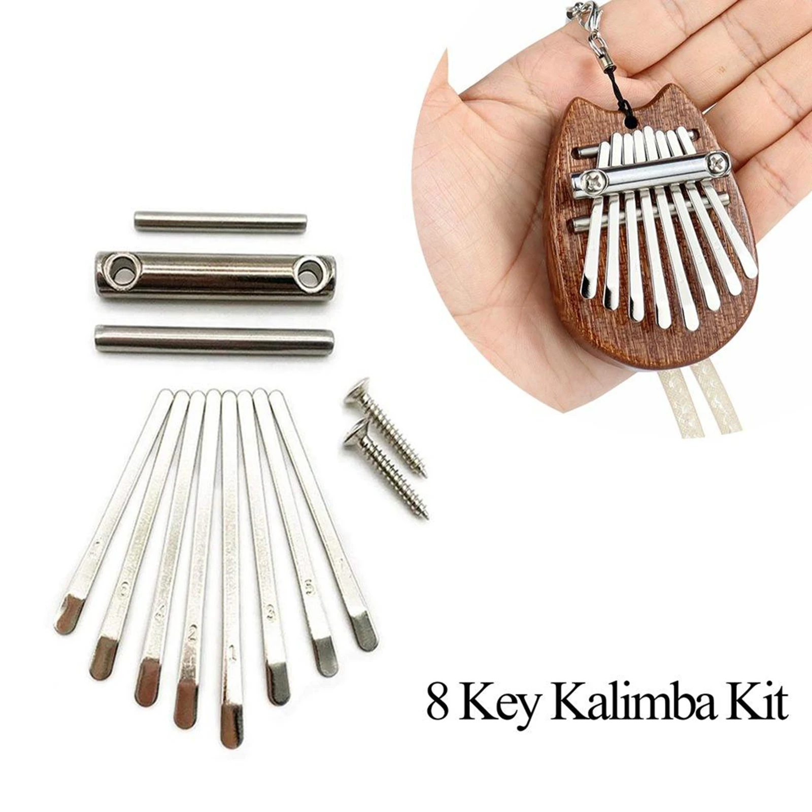 

Пианино Kalimba Thumb, 8 клавиш, мост, седло, комплект оборудования для Kalimba