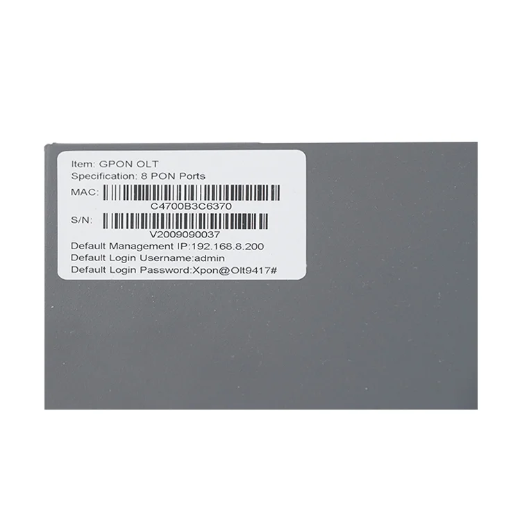 Заводская поставка стандартный порт 8 GPON аналогичный корпусу Hua wei EA5801 GP08 |