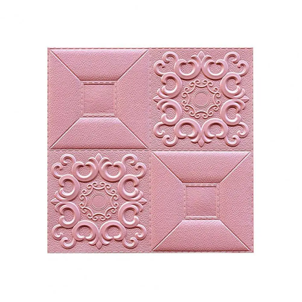 

Multifunctional Wall Sticker Embossed Anti-collision XPE Self-adhesive Removable 3D Panel Decal For Home Sofa Background Decor