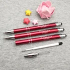 60 шт.лот, рекламный емкостный стилус для смартфонов, подставка для всех планшетов, металлическая ручка, лазерная гравировка, логотип компании