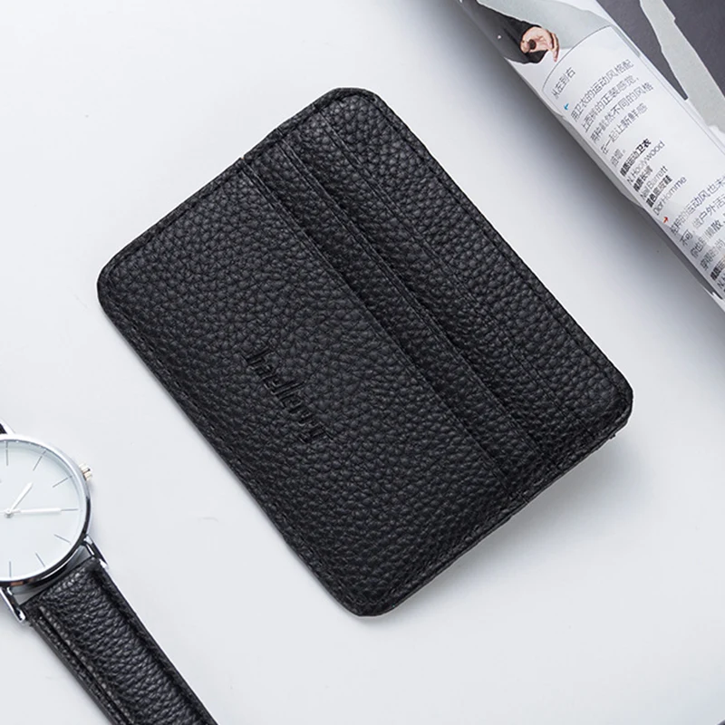 Модный женский Тонкий минималистичный кошелек из искусственной кожи держатель