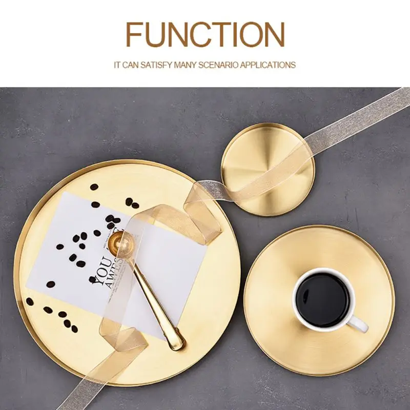 Круглый поднос для ювелирных изделий органайзер из нержавеющей стали хранения