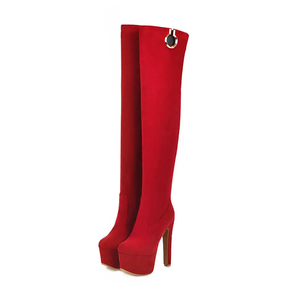 

2019 winter new heel platform suede 33-48 size over the knee women's Boots