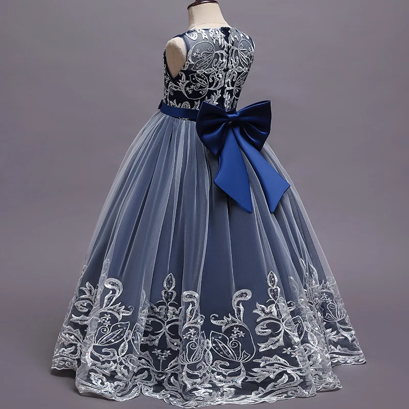 Летние Детские платья принцессы для девочек-подростков длинное свадебное платье