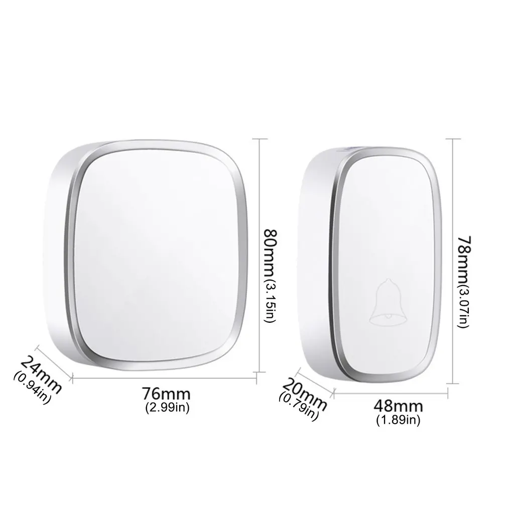 

A101 Doorbell Remote Transmission Sound Adjustment Stable Signal Rainproof Household Doorbell For Home