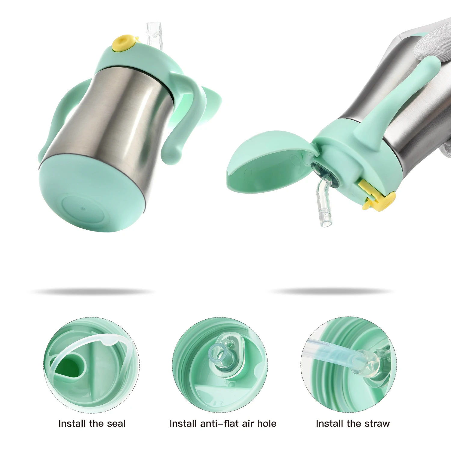 Симпатичный детский термос NCVI из нержавеющей стали в виде осьминога чашка с