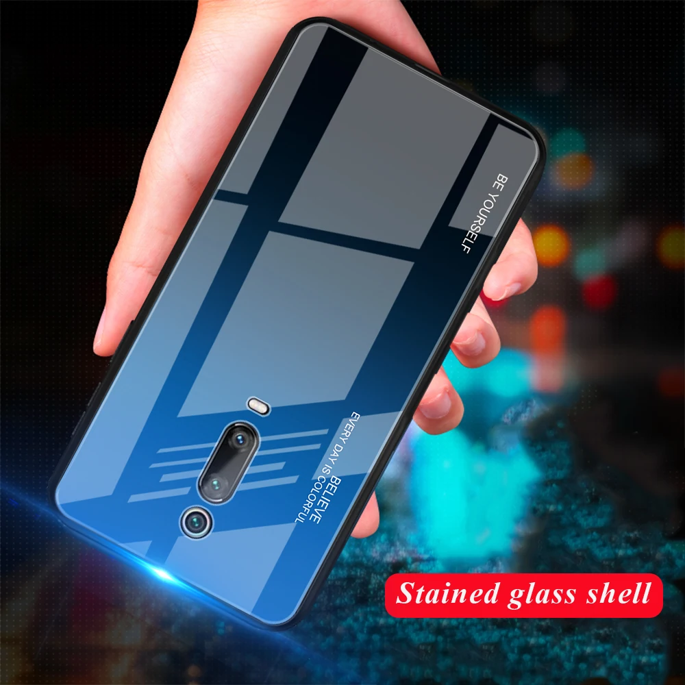 Glass Case For Redmi K30 K20 Pro Gradient Tempered on Xiaomi Note 7 Note7 Full Protection |