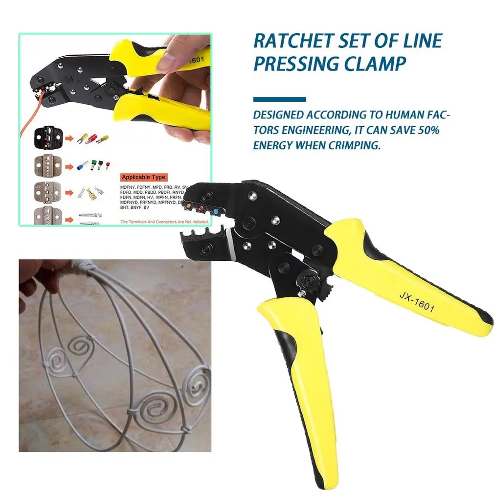 

4 in 1 Professional Wire Crimper Pliers Ratcheting Terminal Crimping Tool Repairing Tool With Storage Bag Handle Grasping Tool
