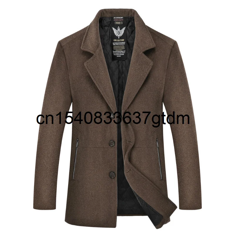 

Autumn and winter new men's fat plus large casual versatile jacket men's short woollen coat