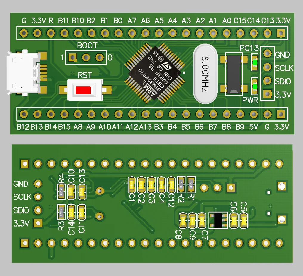 Stm32f070cbt6 минимальная система F070 основная плата STM32 продвижения разработки новый