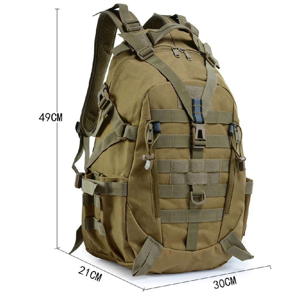 Mountaineering Outdoor Bags Multi-functional Waterproof Sports Camping Camouflage Khaki Army Tactical Backpack Package BL075 | Спорт и