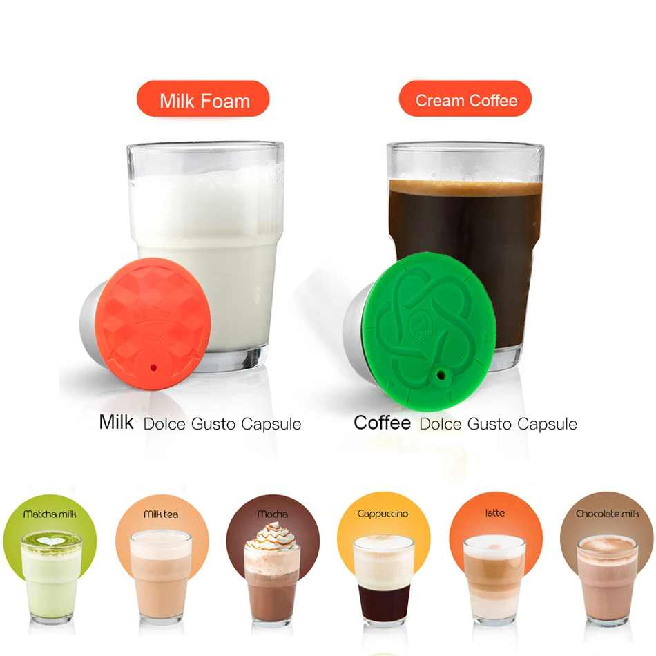 Многоразовая нержавеющая сталь многоразовая для кофейных капсул Dolce Gusto