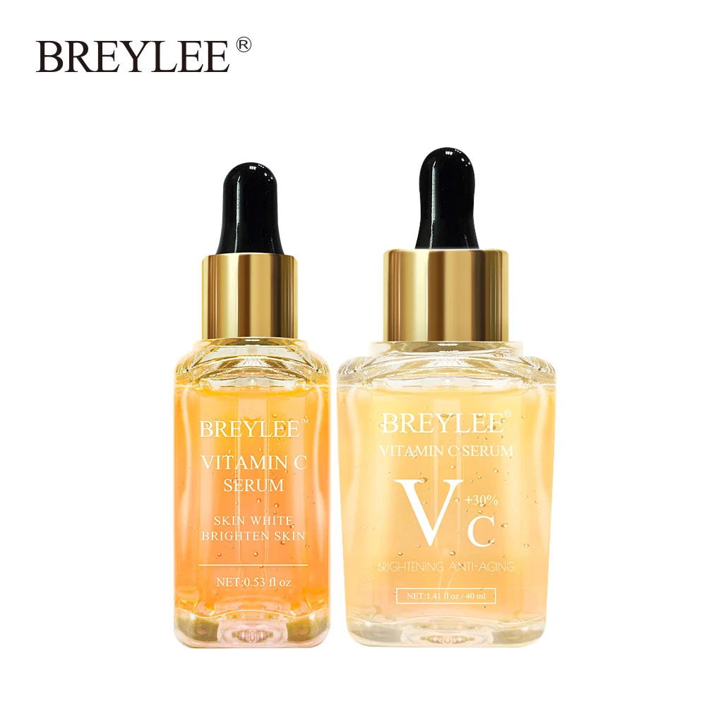 

BREYLEE Vitamin C Whitening Face Serum Lighten Spots Remove Freckle Speckle Brightening Facial Anti-Aging Essence Skin Care 40ml