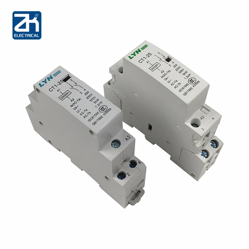 CT1 2P 16A 25A 220V/230V 50/60HZ Din Rail Ac контактор для дома 2NO отеля ресторана|Замыкатели| |