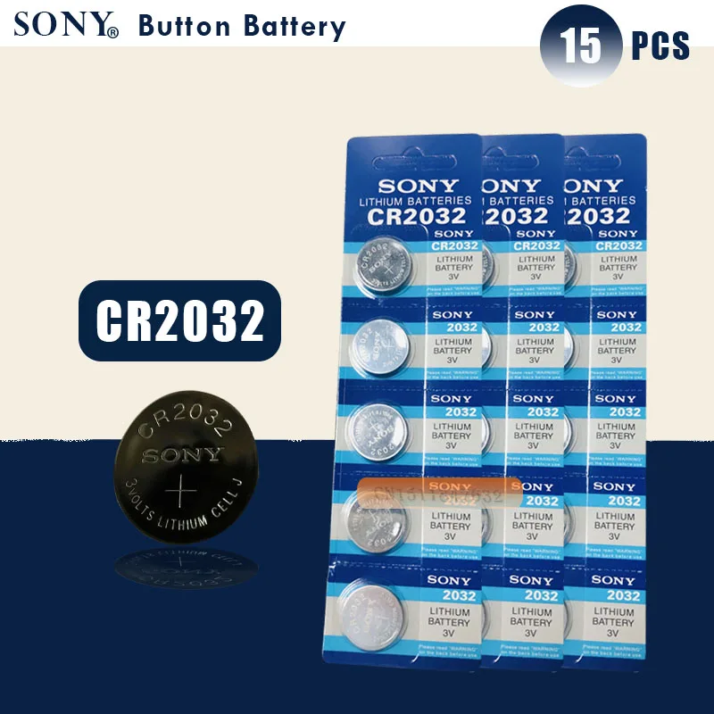 15 шт. оригинальные батарейки SONY cr2032 3 в литиевая батарея для монет часов