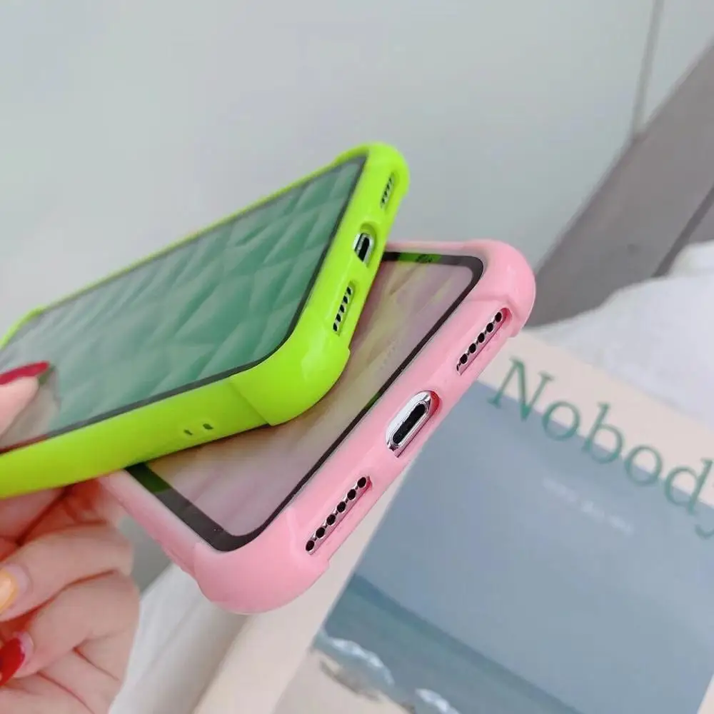 Градиентный 3D Алмазный чехол для iPhone 11 Pro MAX XR XS Max 8 7 6 6S Plus прозрачный силиконовый