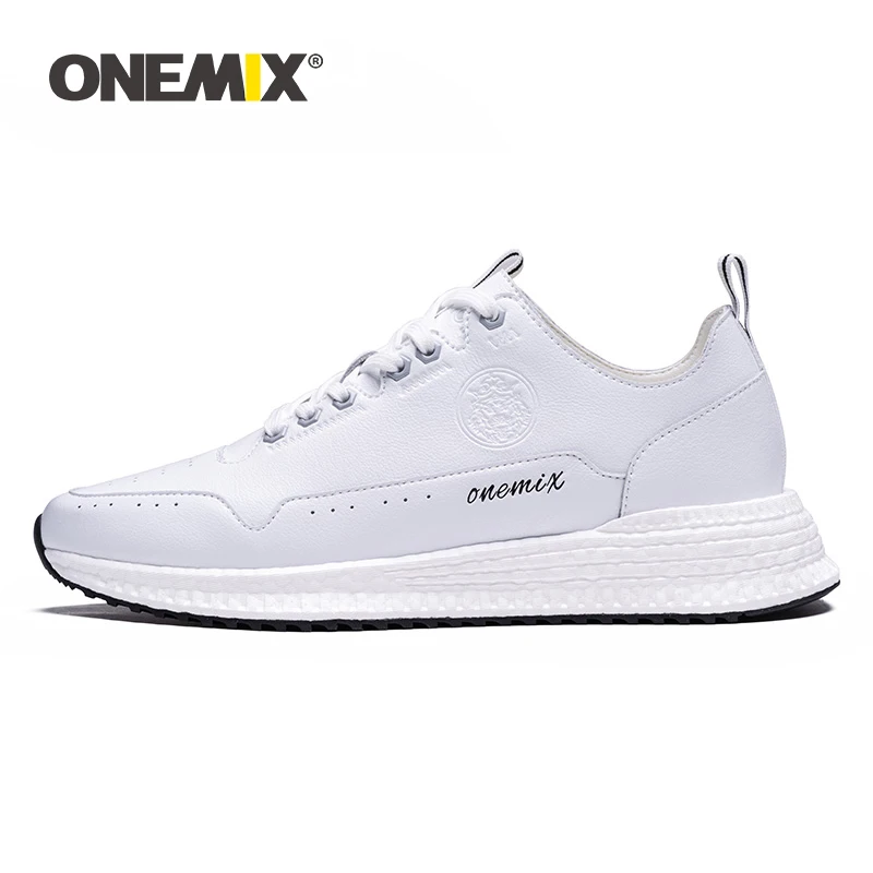 

ONEMIX Woman Shoes 2020 Luxury Brand Leather Sneakers Casual Spring Autumn Breathable Female Shoes Platform Light Walking Shoes