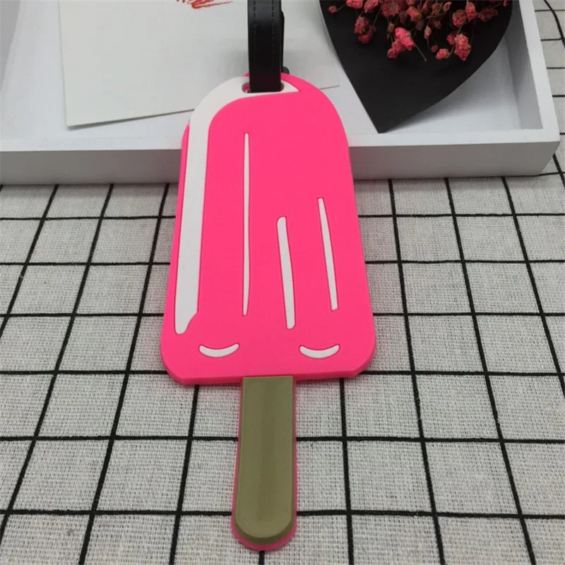 Ice cream Чемодан, багаж, переносные бирки, идентификатор, ярлык, ID адрес, держатель, Защита окружающей среды, крышка, багажная бирка, аксессуары для путешествий - Цвет: Ice cream