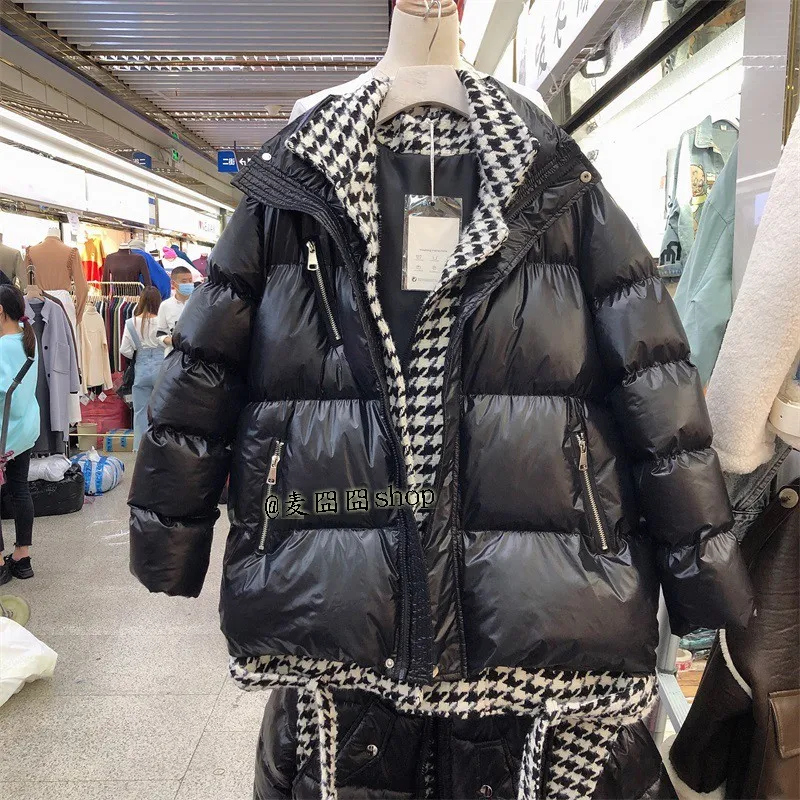 Женская утепленная парка средней длины зимняя из искусственной