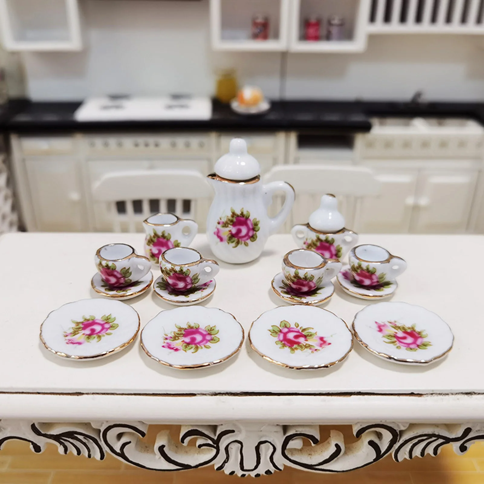 1/12 кукольный домик для кухни и еды мини керамический чайный набор модель игрушки