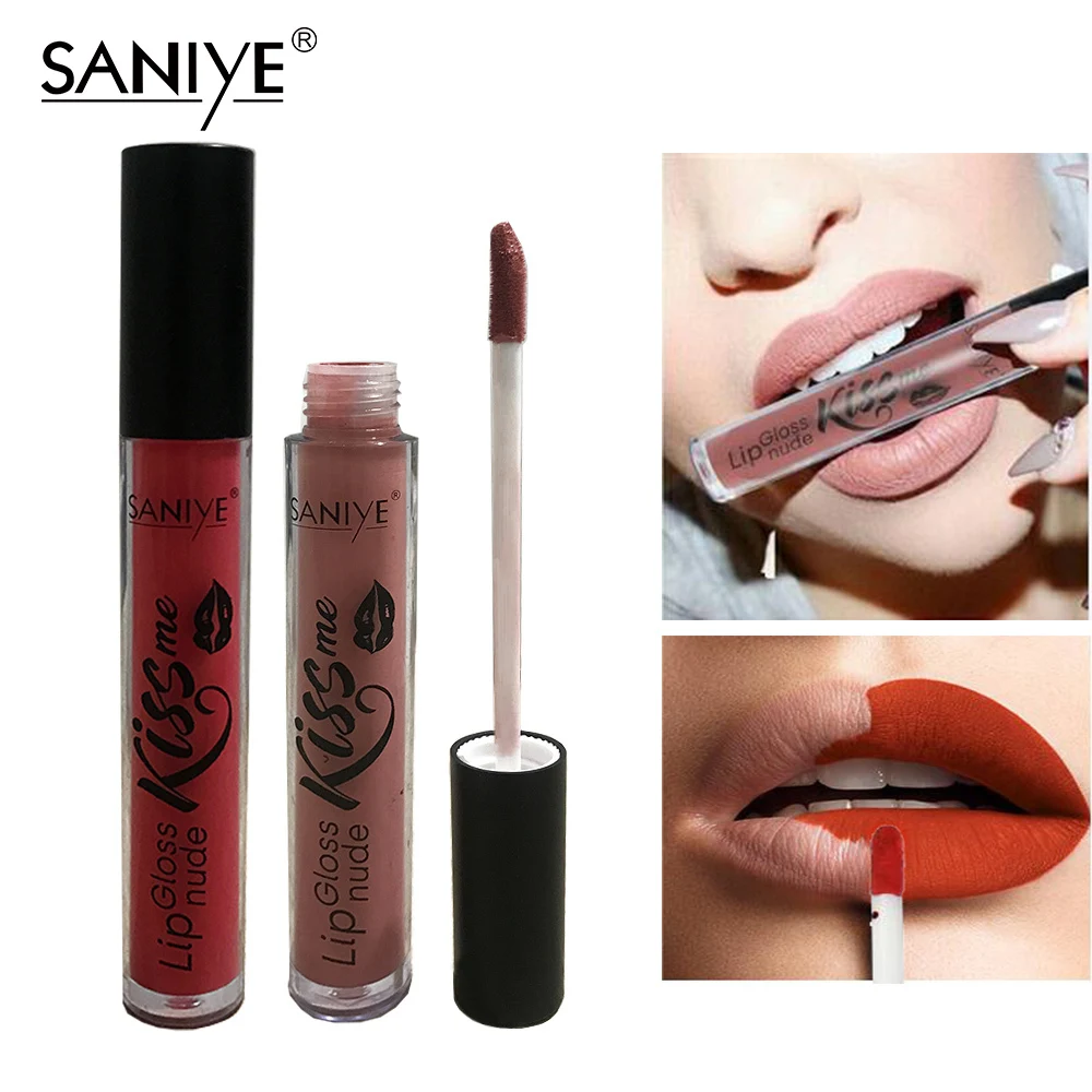SANIYE 24 цвета жидкость &quotнюд&quot губная помада долговечная водостойкая матовая для