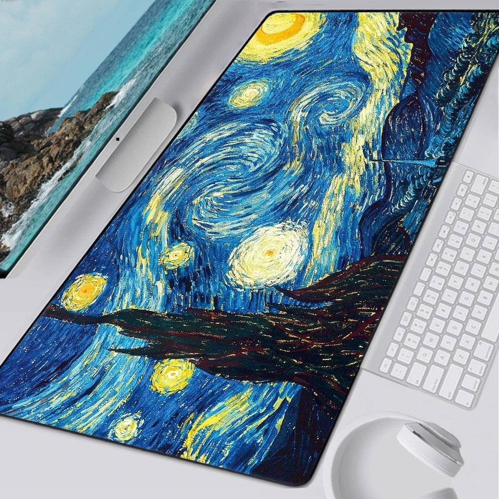 

Promotion Van Gogh Gamer Game Pad Rubber Art Speed Painting Mousepad Small Size For 180x220x2mm Gaming Mouse