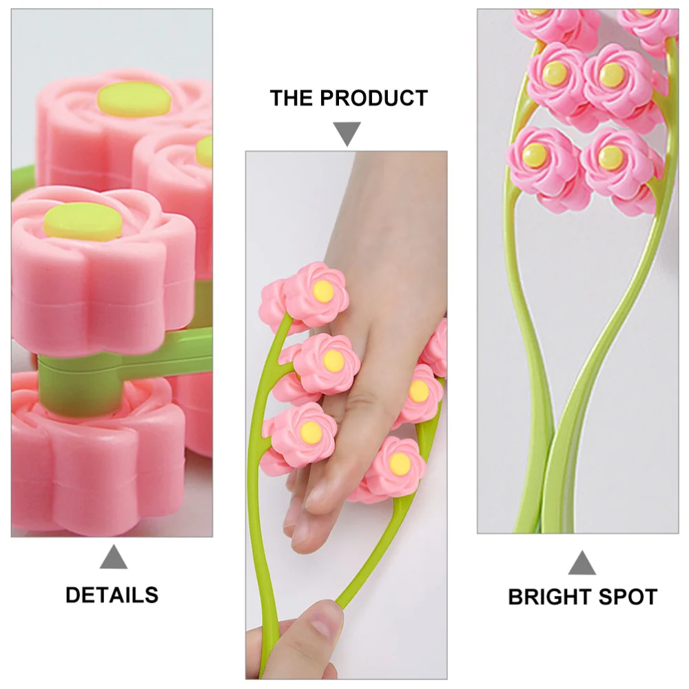 

2 Pcs 1 Set Flower-shaped Face Rollers Creative Cheek Massagers Beauty Tools
