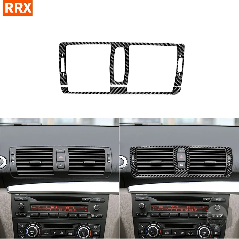 

For BMW 1 Series E81 E82 E87 E88 2008-2013 Carbon Fiber Stickers Central Air Outlet Trim Car Styling Decoration Accessories