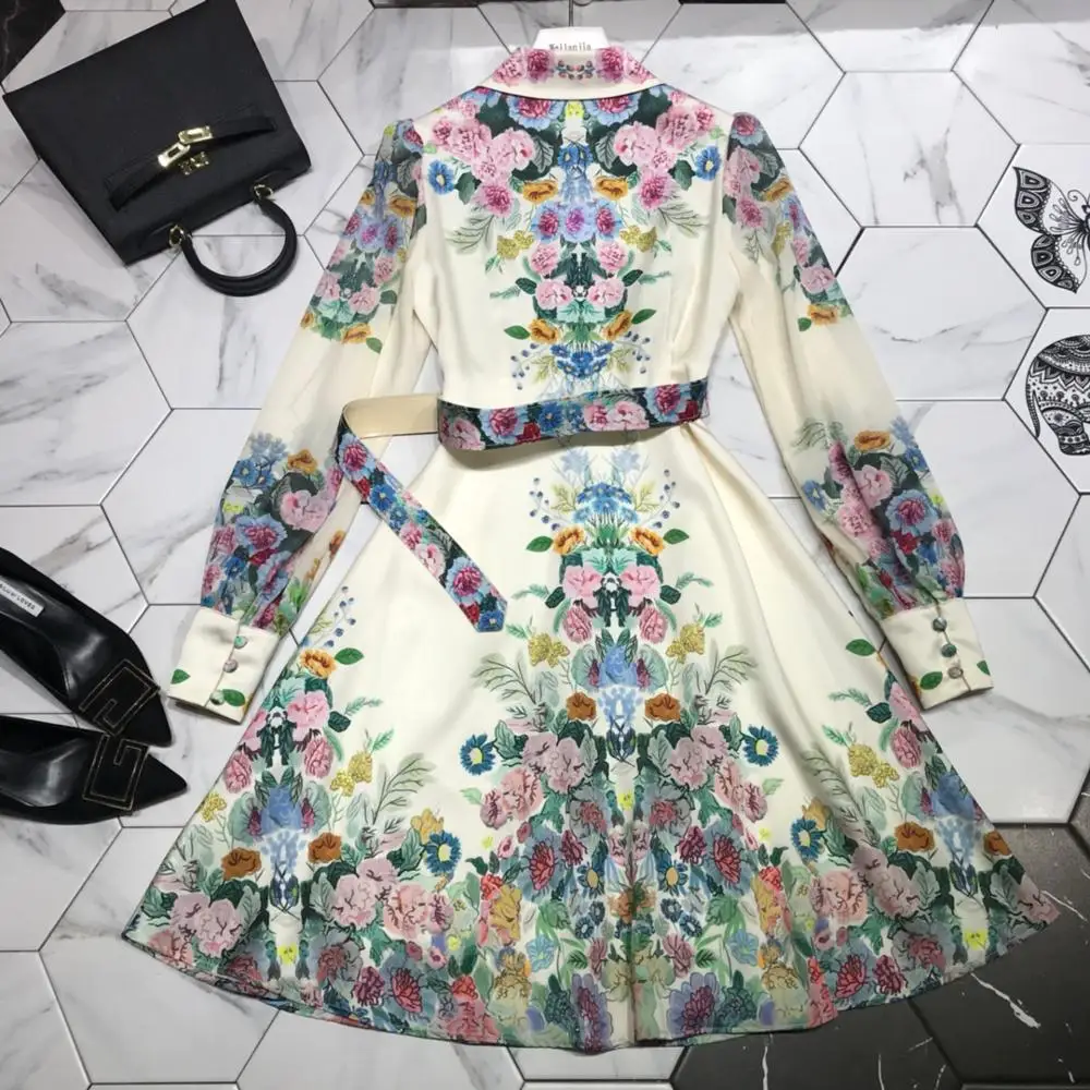 Женское повседневное пляжное платье с цветочным принтом синее шифоновое для