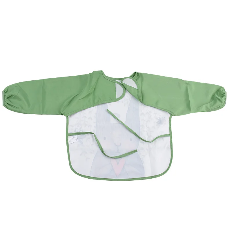 New Baby Bibs Toddler Baberos Bavoir Animals Waterproof Long Sleeve Apron Cartoon Children Feeding Smock Bib Baby Stuff