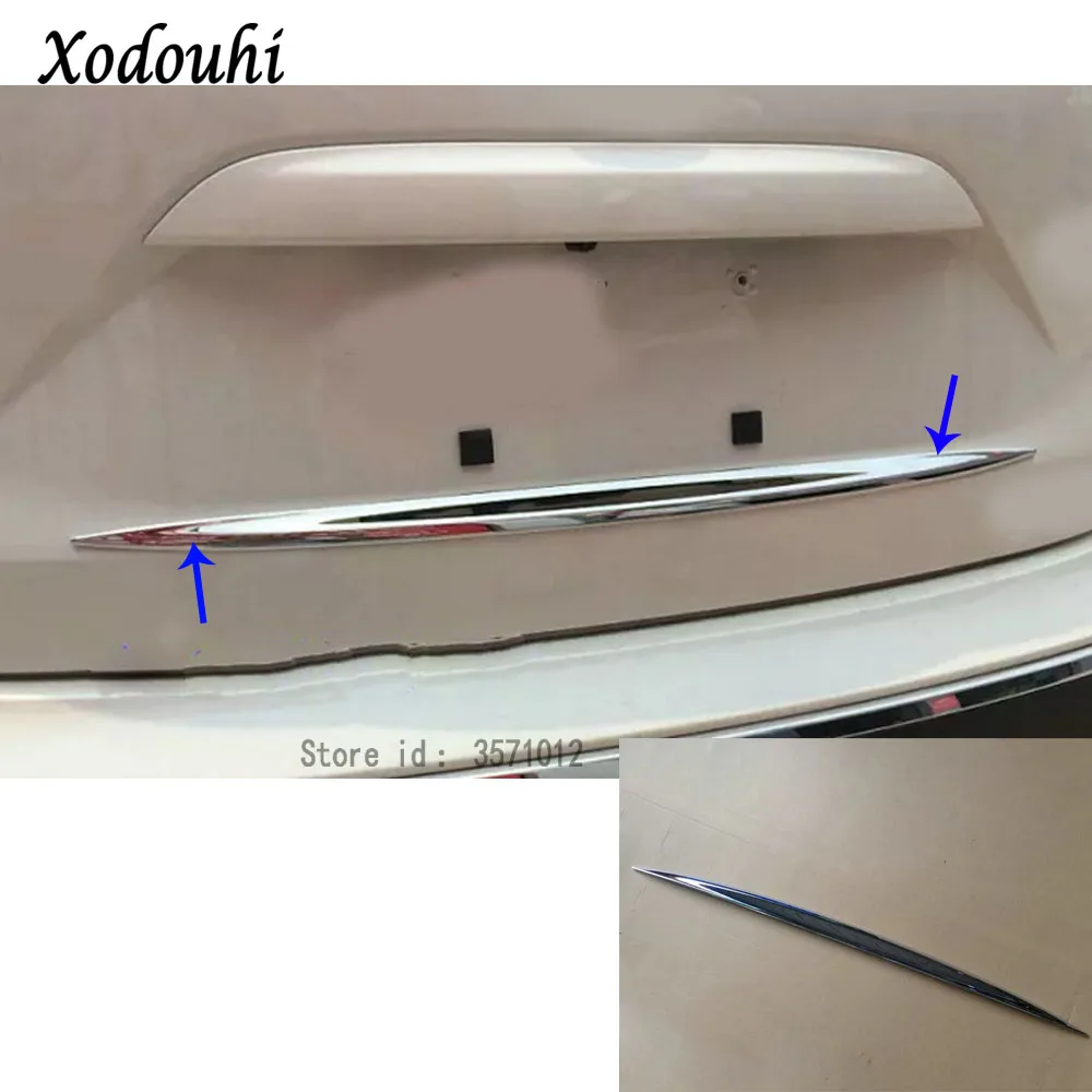 

For Nissan Murano 2015 2016 2017 2018 Car Styling Auto Body Rear Back Bumper Cover Wrap License Trim Frame Lamp Panel Part 1pcs