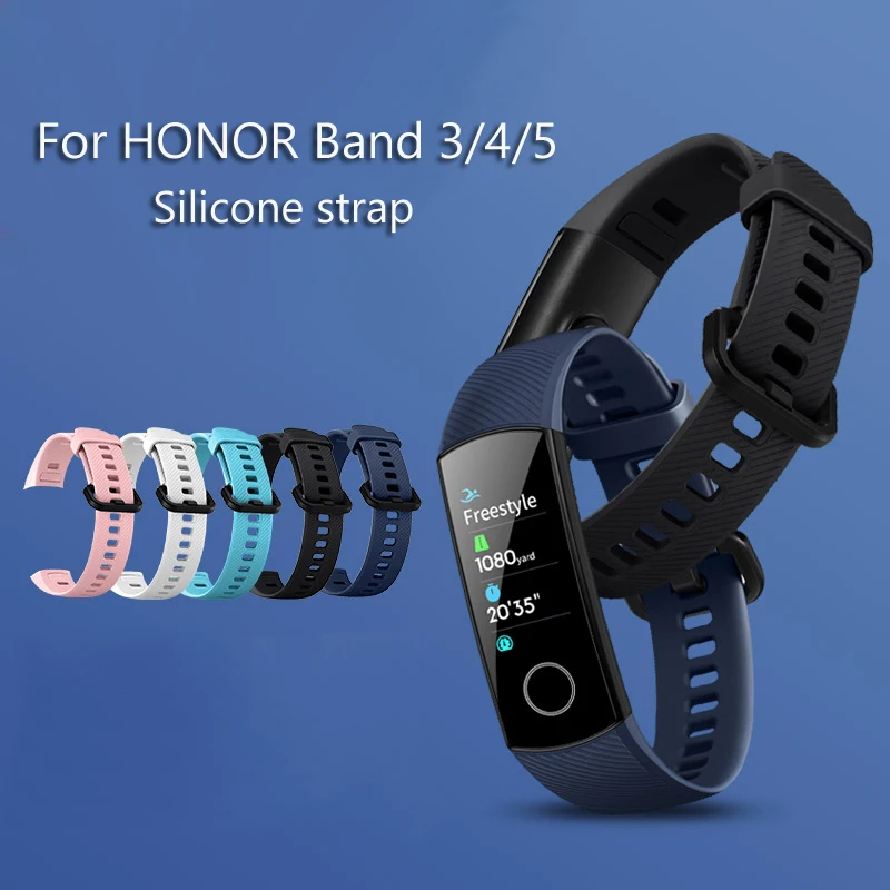 

silicone strap for honor band 4 5 Smart Sports Bracelet Two-tone fot huawei honor band 3 Porous breathable Replacement strap