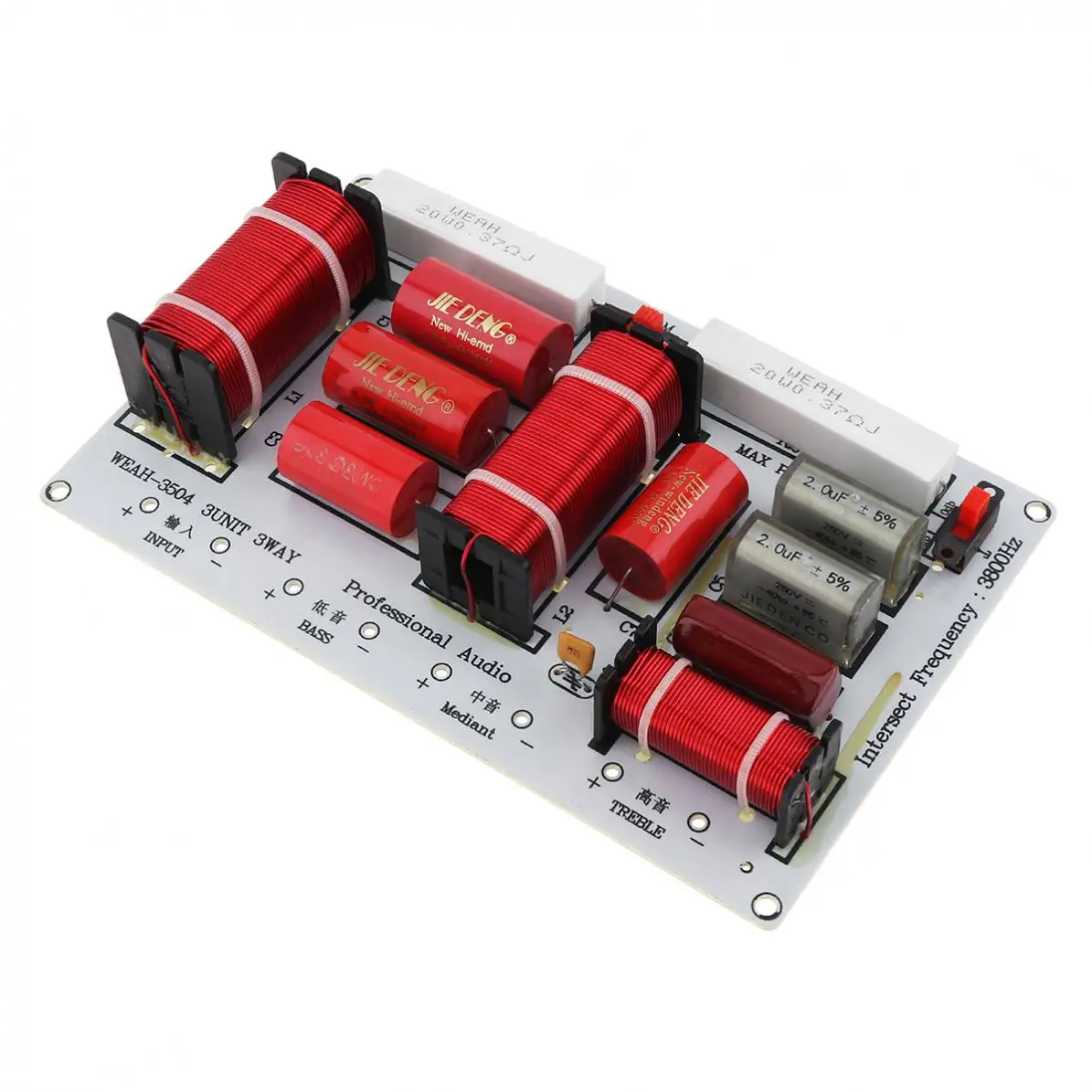 350 Вт 3 Way ВЧ басы средние Динамик кроссовер с делителем частоты Фильтр 40 Гц-22 кГц