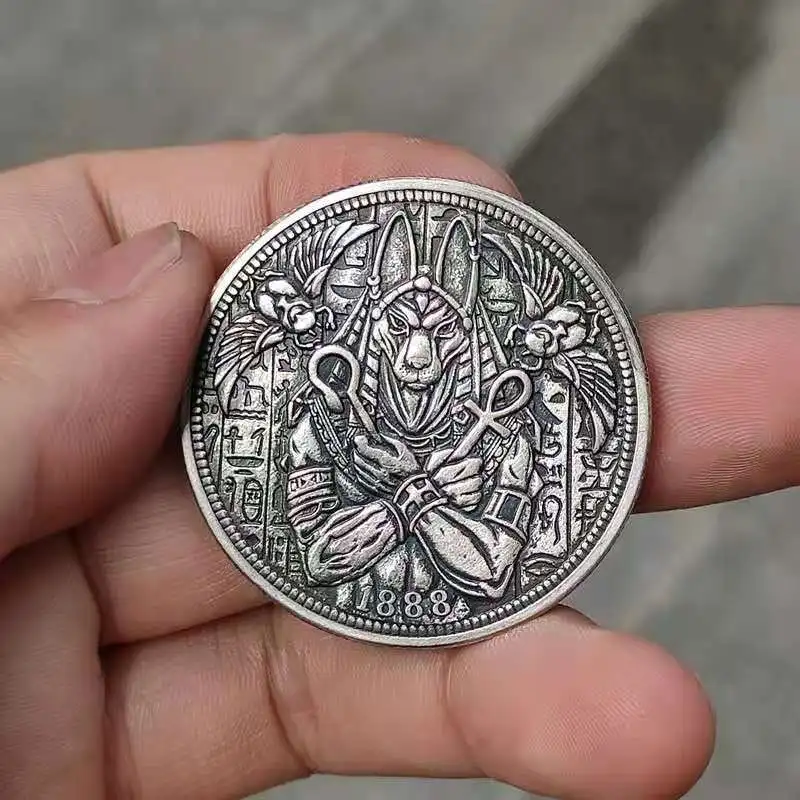 Египетский Мрачный Жнец Фараон анубис голова волка ожерелье удерживатель ретро