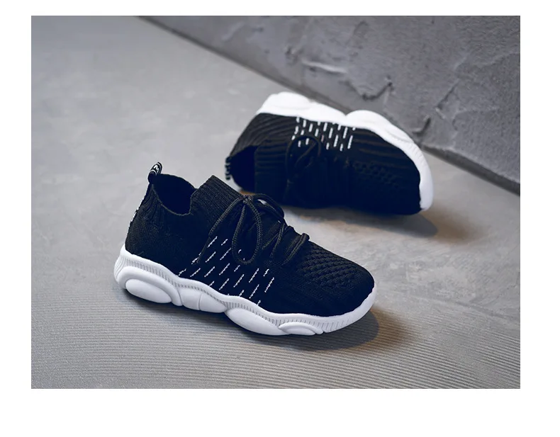 Children Casual Sneakers Spring Autumn Air Mesh Lace-up Sport Shoes Kids Sneakers Breathable Boys Girls Shoes