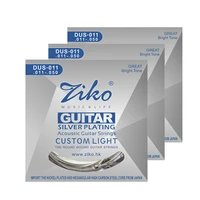 ziko dus 011 011 050 acoustic guitar strings silver plating guitar parts wholesale musical instruments accessories 3setslot