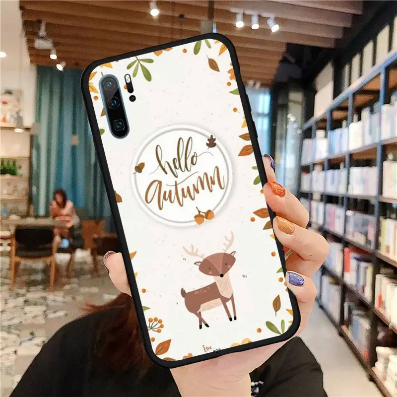 

Pumpkin Happy Autumn leaf Phone Case For Huawei honor Mate P 9 10 20 30 40 Pro 10i 7 8 a x Lite nova 5t Soft Shell Cover