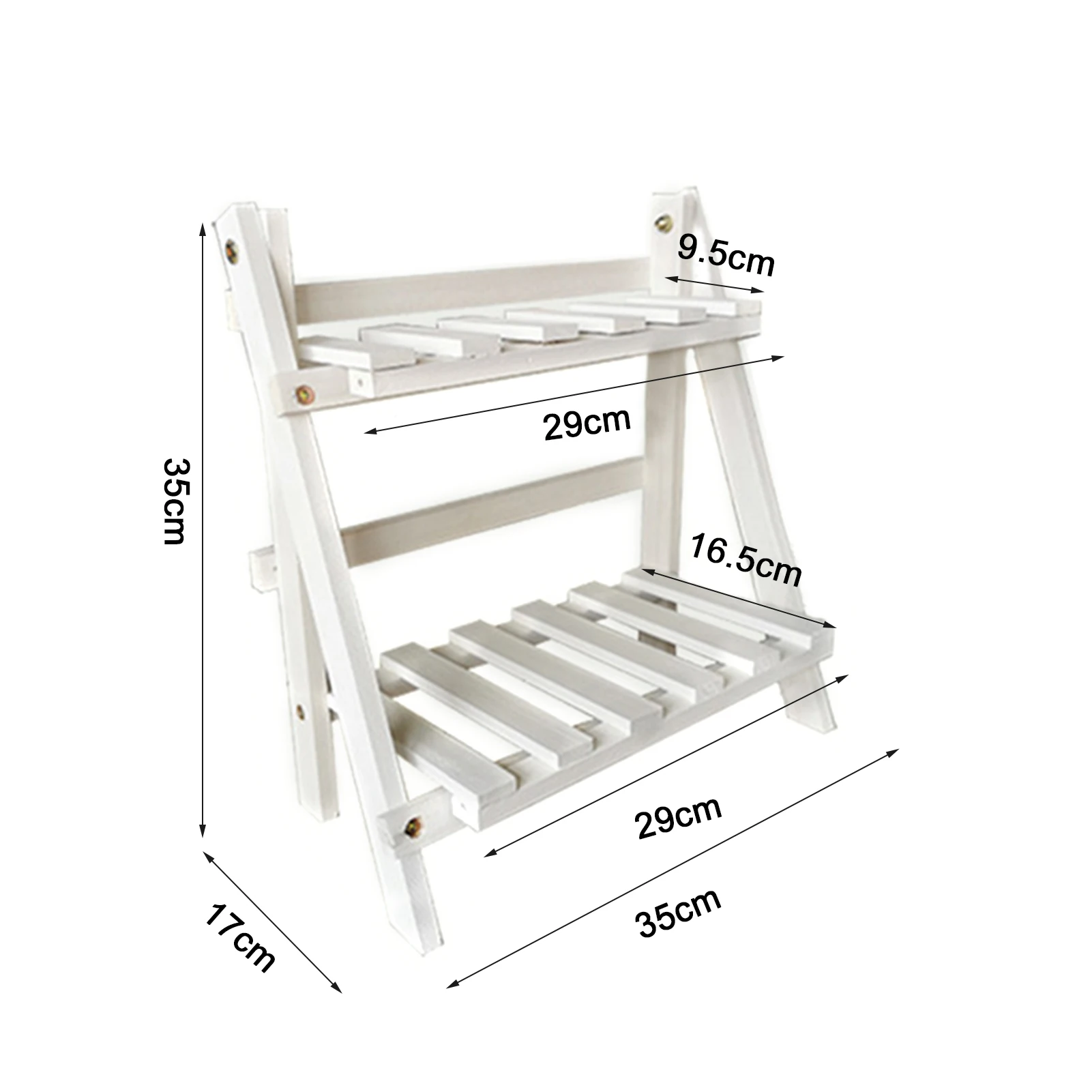 

2 Tier Flower Pot Stands Rack Strong Standing Bonsai Holder Home Garden Indoor Display Plant Stand Shelf Wood Planter Pot Trays