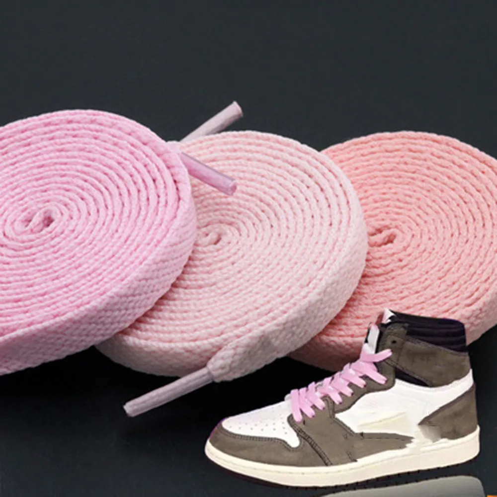 

1pair New Fashion Shoelaces Classic Jelly Color Flat Polyester Shoelaces Cute Pink Color Elastic Shoelaces Casual Wild Shoelaces