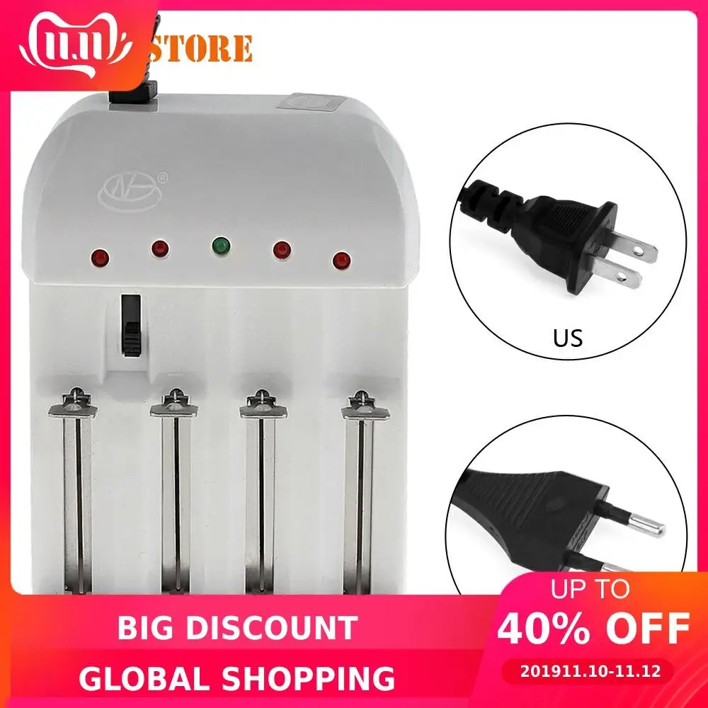 4 слота универсальный литий NiMH зарядное устройство Регулируемый для 26650 18650 16340 14500