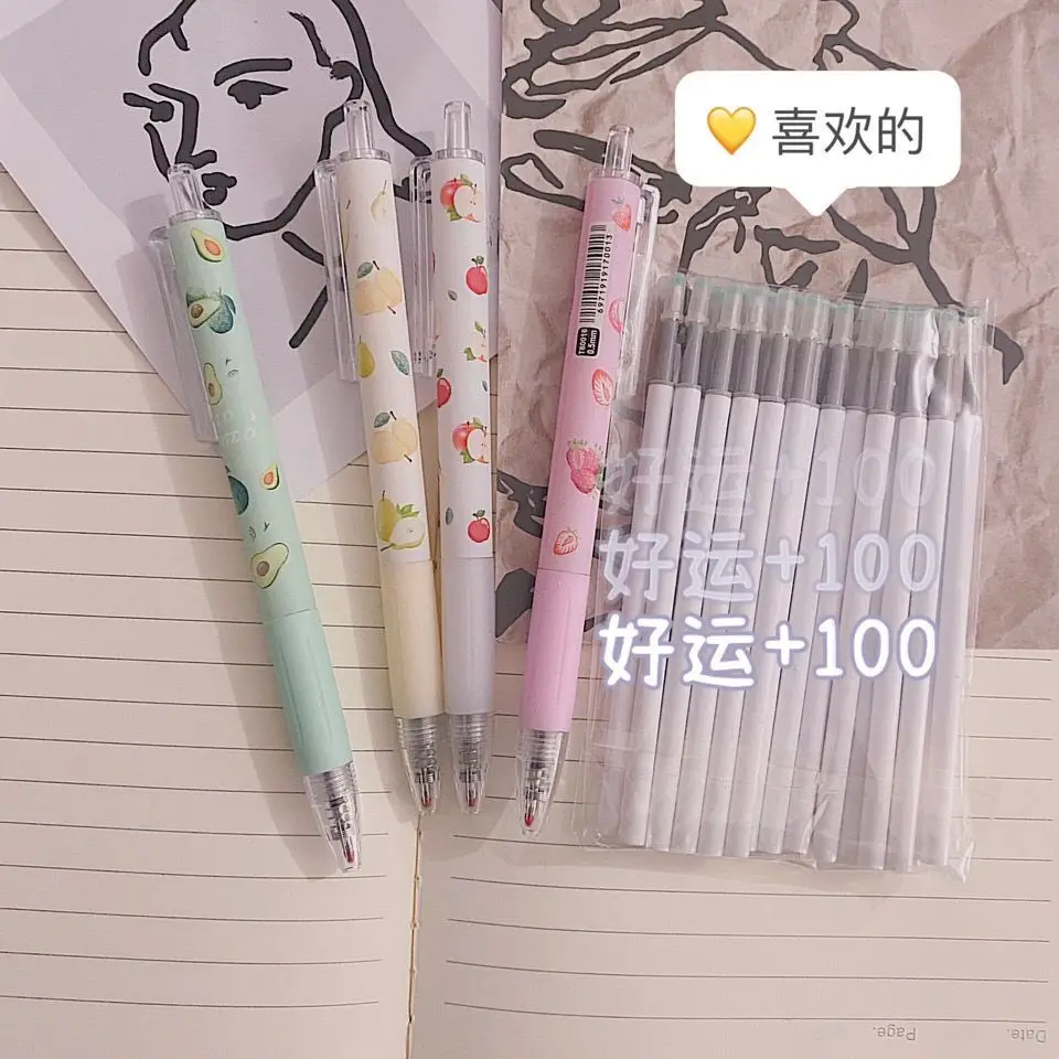 

3pcs Vintage Color Gradient Pens Set, Quick Dry Gel Ink Pen and Fluorescent Highlighter Marker Drawing Paint Office School