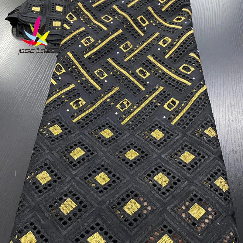 Хлопковая вышивка кружевная ткань Белая швейцарская цветок Элегантный