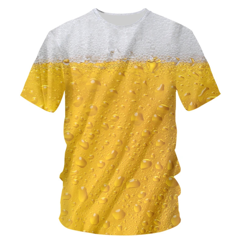 

OGKB 3D T Shirt Men's Casual Tee Shirts Funny Beer Print Tshirt Men Summer Style Party Tops Couple Fresh Beer T Shirt Streetwear