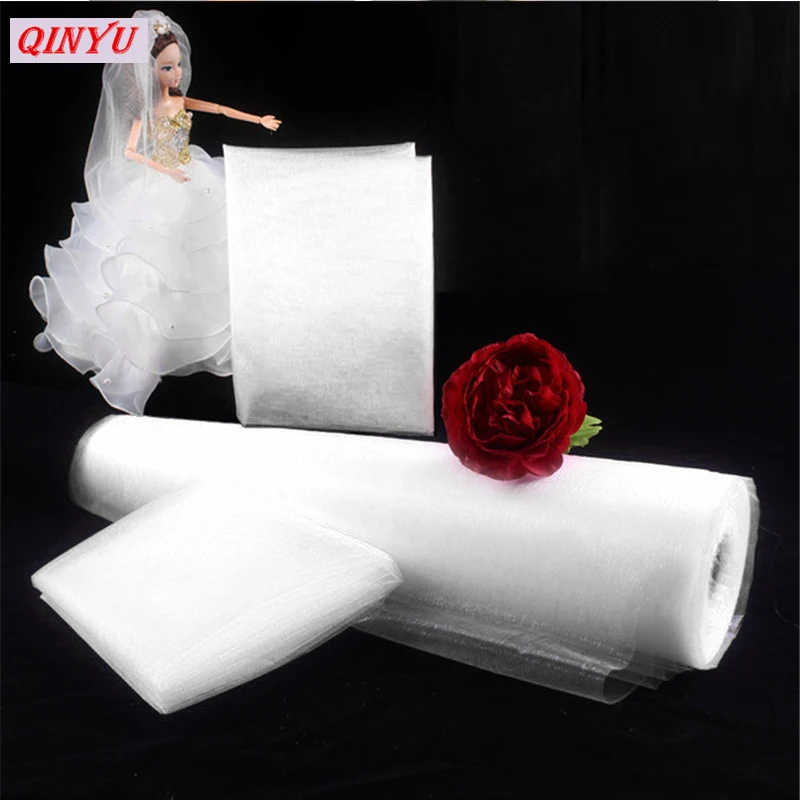 72 см * 10 м прозрачные тюлевые шторы из органзы ткань для свадебной церемонии