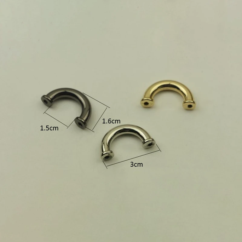 

20pcs 15mm Metal D Ring Buckle Connection Alloy Shoes Bags Arch Bridge Buckles DIY Sewing Luggage Hardware Accessories