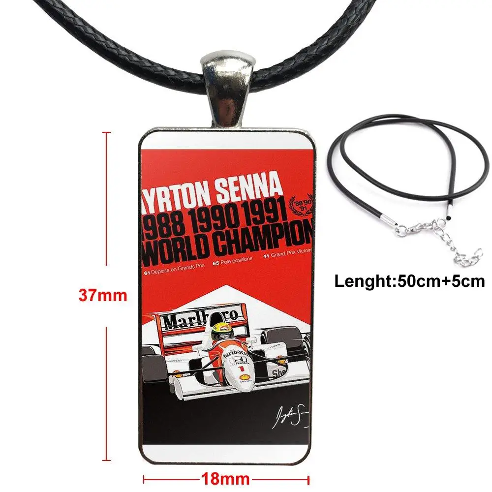 Ayrton Senna модное ожерелье ручной работы Прямоугольная форма колье ювелирные