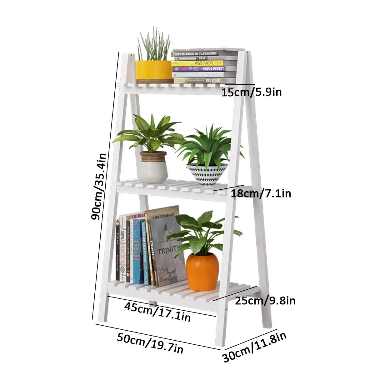 

3 Tiers White Outdoor Indoor Flower Stand Plant Shelf Pot Stand Shelves Display Shelf Garden Balcony Decoration Flower Holder