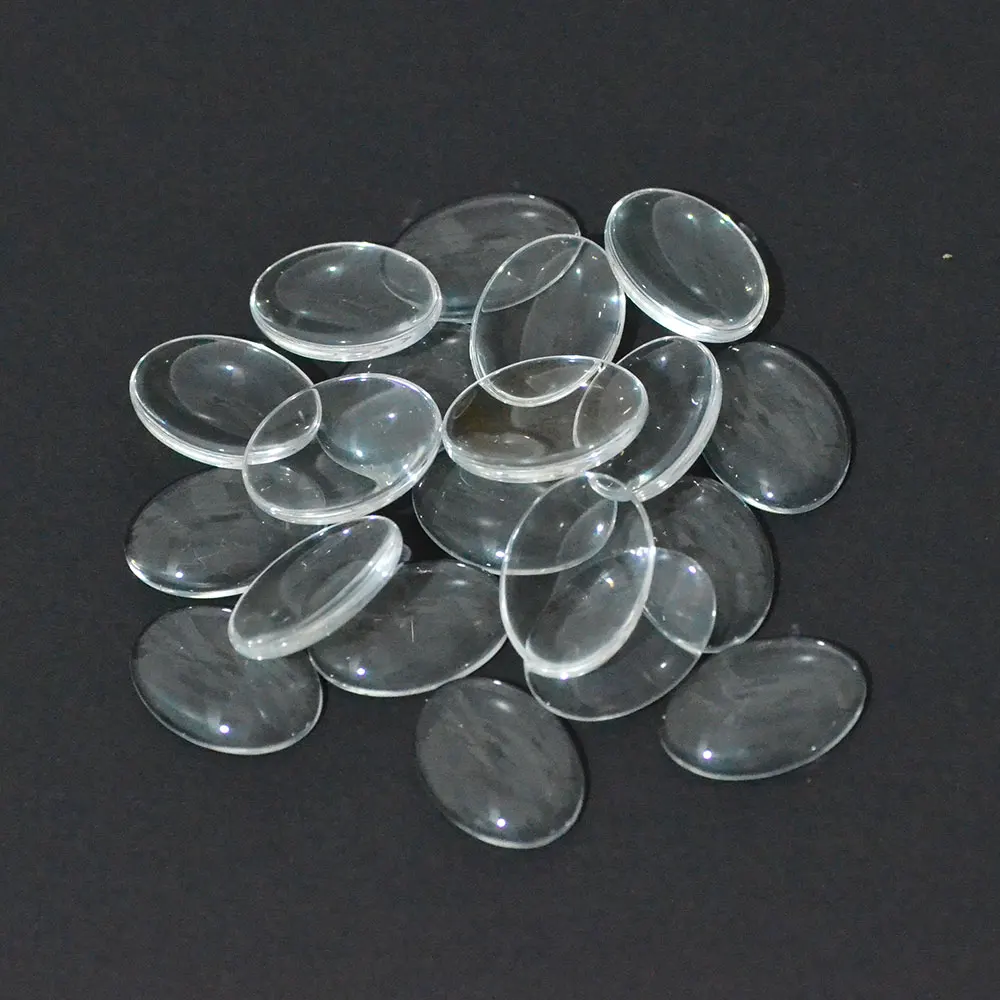 

10Pcs Clear Glass Oval Cabochons Transparent Dome for Jewelry Making DIY Findings 13x18mm/18x25mm/0x30mm/30x40mm