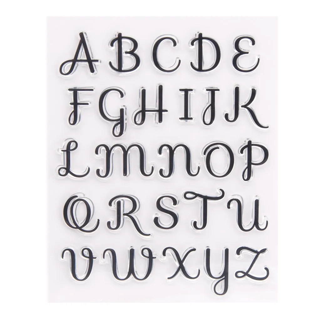

New Arrival Letters Alphabet Clear Rubber Stamps for DIY Scrapbooking Card Transparent Stamps Making Album Paper Crafts Decor
