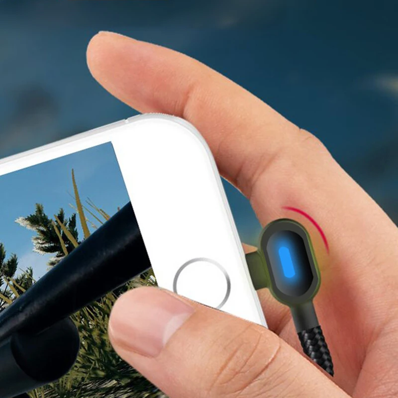 90 градусов кабель с разъемом USB Type C функцией быстрой зарядки для Xiaomi Poco x3 Samsung Galaxy